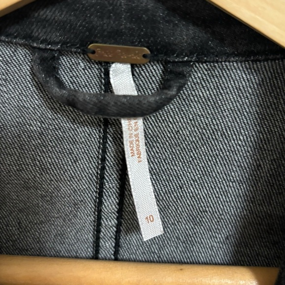 Free people black moto jacket - Picture 3 of 7